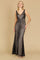 Long Formal Fitted Black Tie Evening Dress – Black