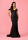 Off-the-Shoulder Sequin Corset Formal Prom Dress – Red