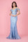 Off-the-Shoulder Sequin Corset Formal Prom Dress – Gold