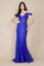 Off-the-Shoulder Sequin Corset Formal Prom Dress – Gold