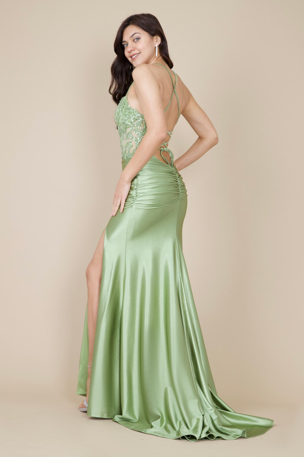 Open Back Long Formal Prom Dress – Black