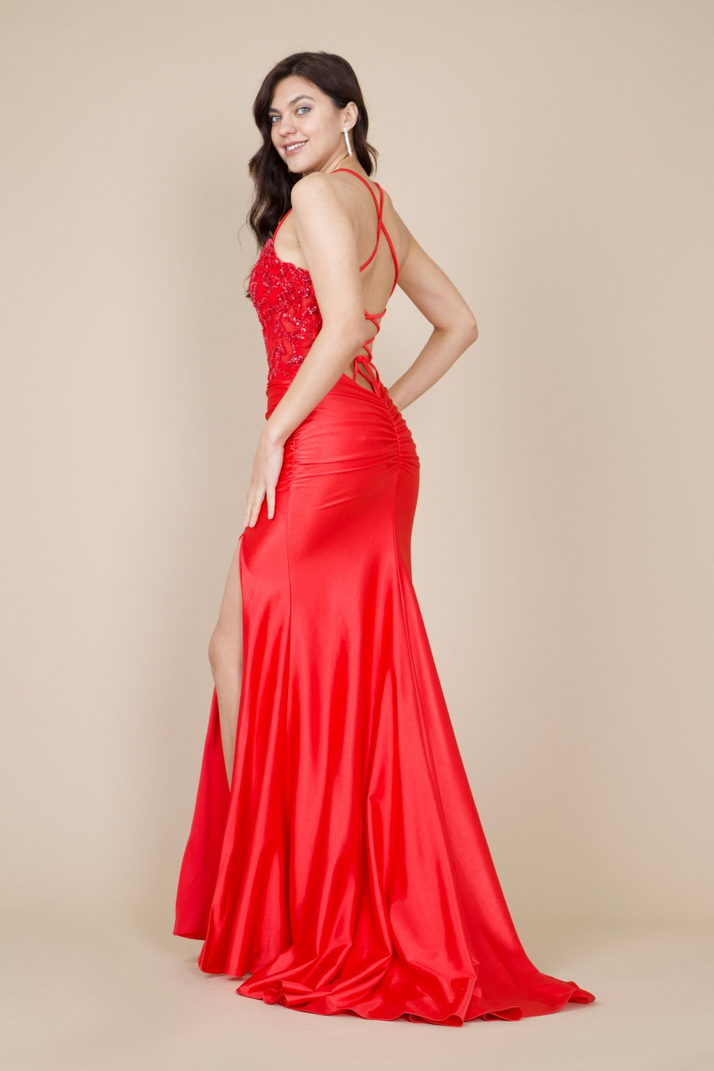 Open Back Long Formal Prom Dress – Black