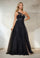 Long Prom One Shoulder Tulle Formal Ball Gown – Black