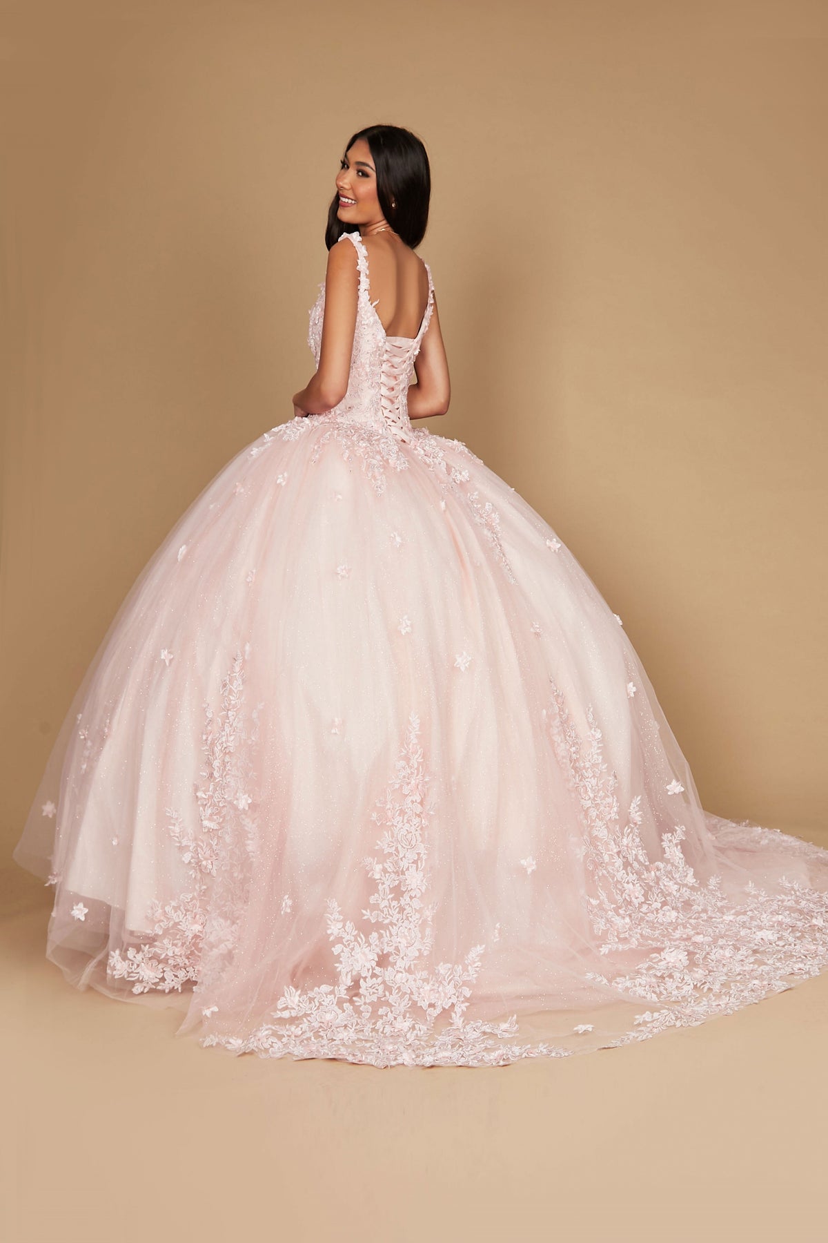 Long Sweet 16 Quinceanera Ball Gown – Blush