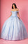 Long Ball Gown Quinceanera Floral Dress – Lilac
