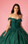 Long Ball Gown Quinceanera Floral Dress – Black