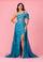 Long Couture Hand Beaded Cold Shoulder Formal Dress – Lilac