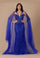 Sleeveless Long Sequin Cape Couture Formal Evening Dress – Gold