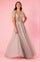 Formal Dresses Short Sleeve Silver Formal Evening Dress Silver