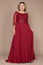 Hand Beaded Long Sleeve Mother of the Bride Dress – Black