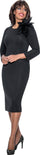 Plus Size Dresses Plus Size Fitted Midi Cocktail Dress Black