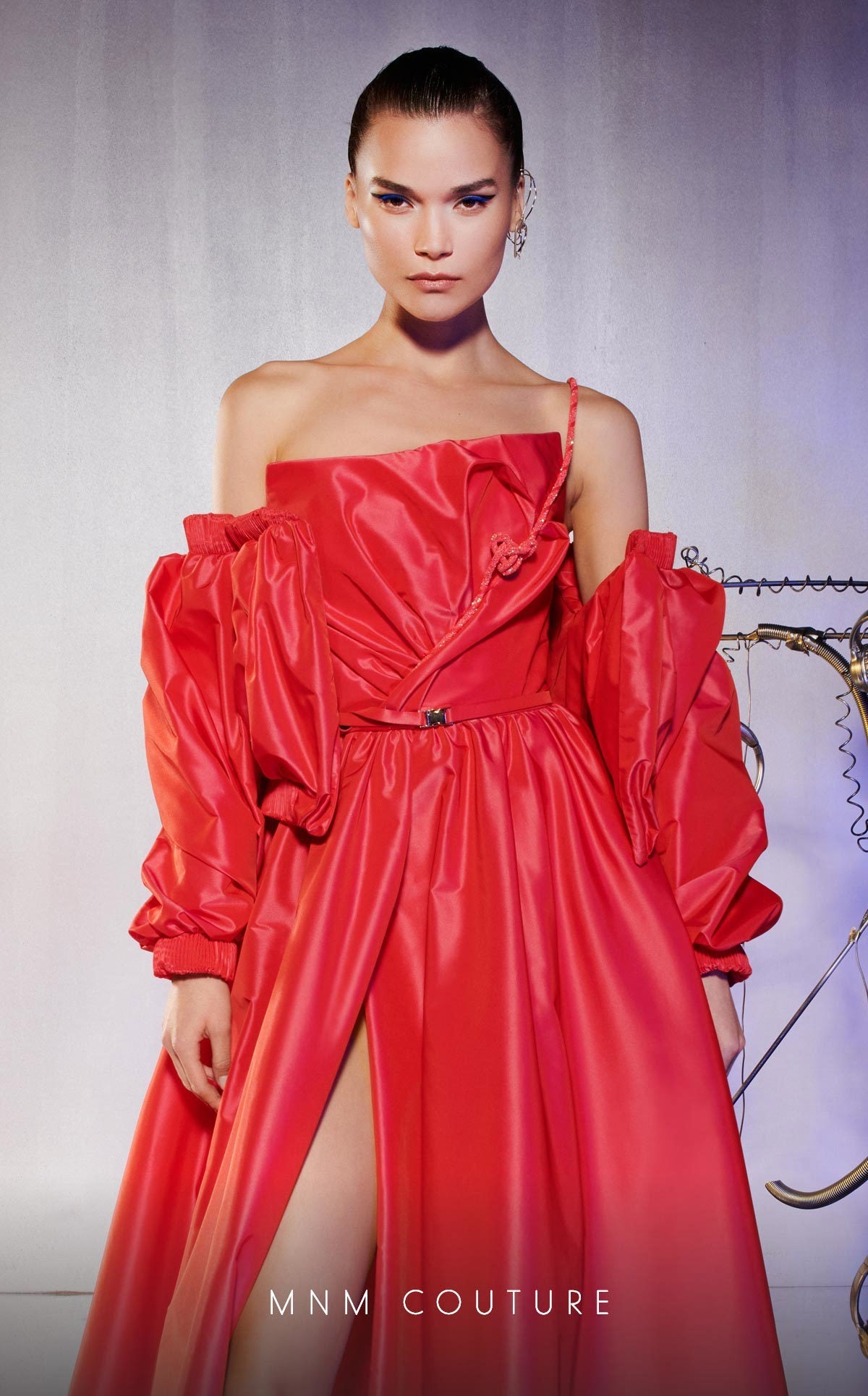 Formal Dresses Long Slit A Line Pleated Formal Evening Dress Fuchsia