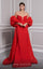 Formal Dresses Mermaid Long Formal Evening Detachable Cape Prom Dress Red