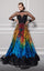 Formal Dresses Long Sleeve Formal Printed A Line Evening Dress Black