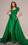 Formal Dresses Long Formal Rosette Overskirt Evening Dress Green