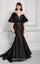 Prom Dresses Mermaid Long Prom Formal Ruffle Dress Black