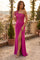 Sculpted Shoulder Formal Evening Dress – Black