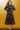 Formal Dresses Long Sleeve Pleated Chiffon Midi Dress Multi Black
