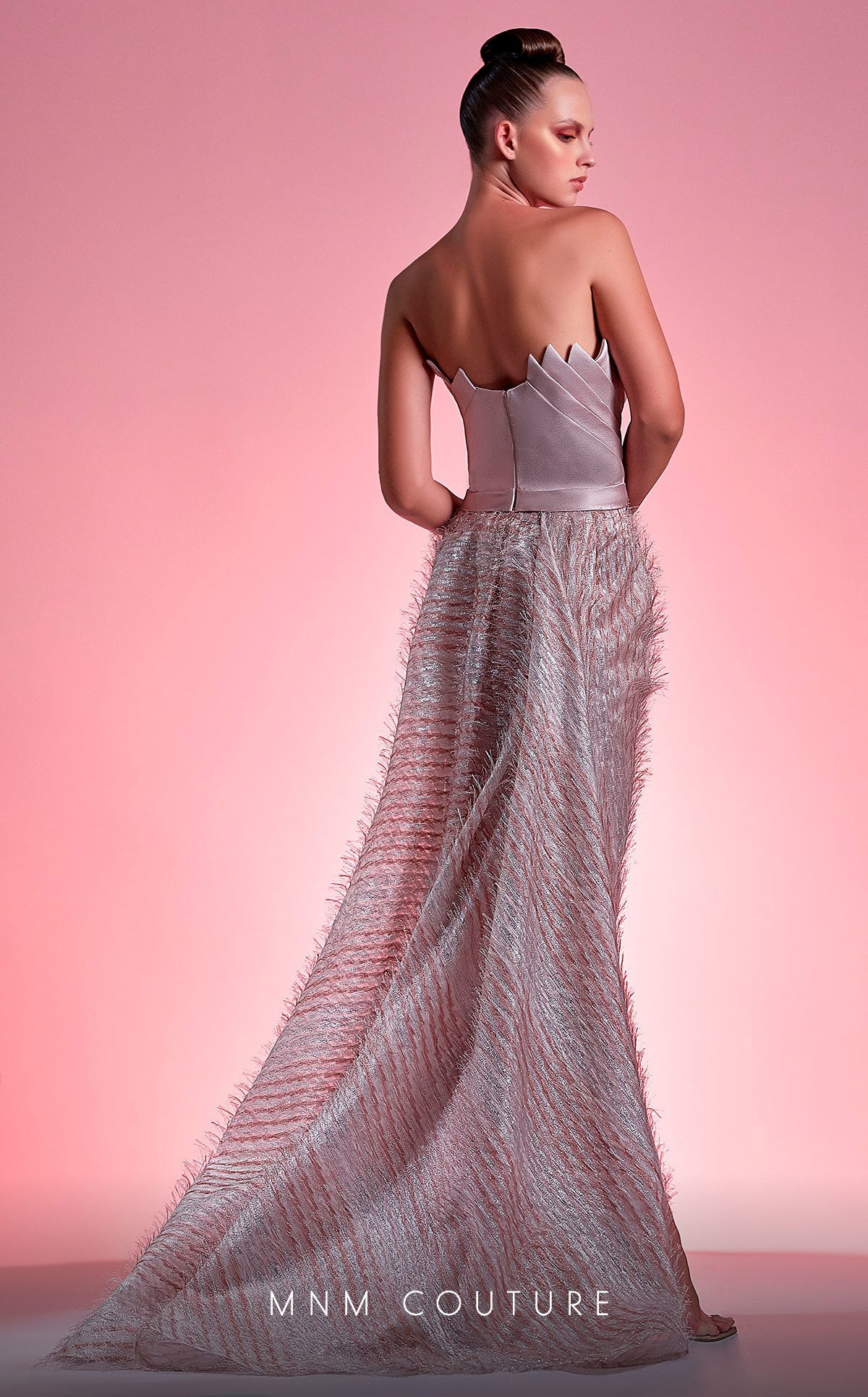 Formal Dresses Long A Line Formal Fringed Overskirt Prom Dress Pink