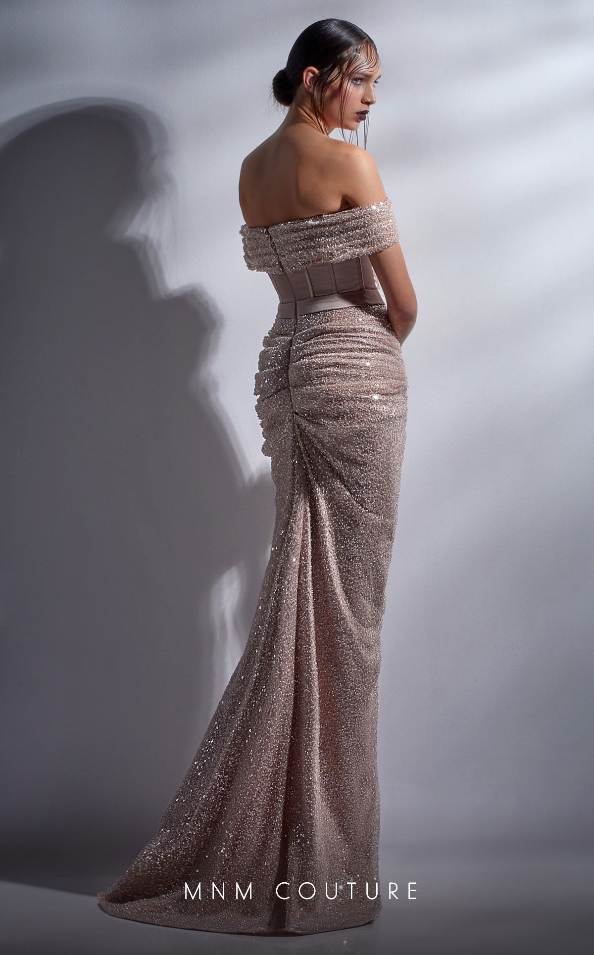Prom Dresses Prom Long Beaded Sequin Slit Formal Dress Nude/Black