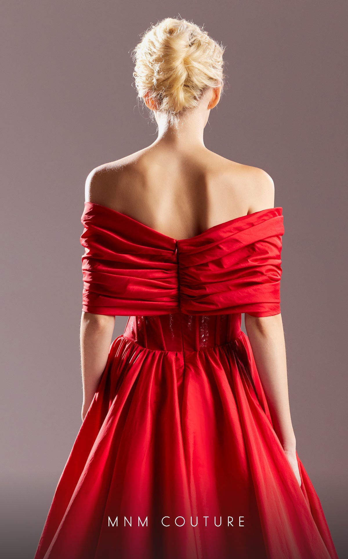 Prom Dresses A Line Long Ruched Slit Formal Prom Dress Red