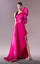 Formal Dresses Long Slit A Line Overskirt Formal Evening Dress  Fuchsia