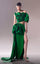 Prom Dresses Ruffle Evening Gown Slit Formal Prom Dress Green