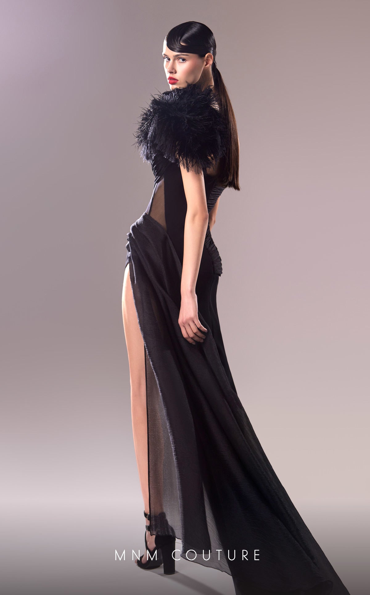 Formal Dresses Fitted Long Formal Detachable Skirt  Prom Dress Black