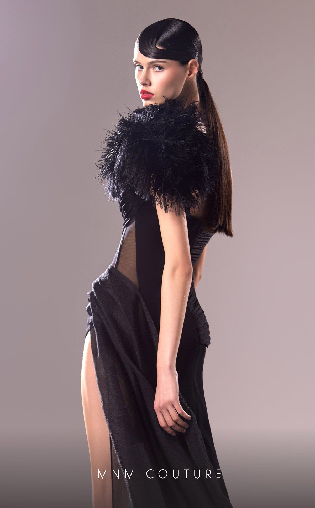 Formal Dresses Fitted Long Formal Detachable Skirt  Prom Dress Black