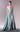 Formal Dresses Fitted Long Beaded Overskirt Slit Formal Dress  Blue