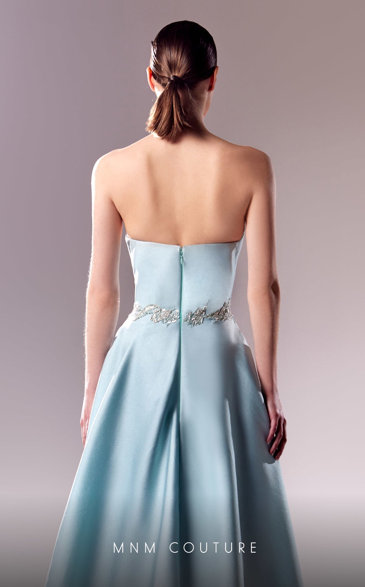 Formal Dresses Fitted Long Beaded Overskirt Slit Formal Dress  Blue