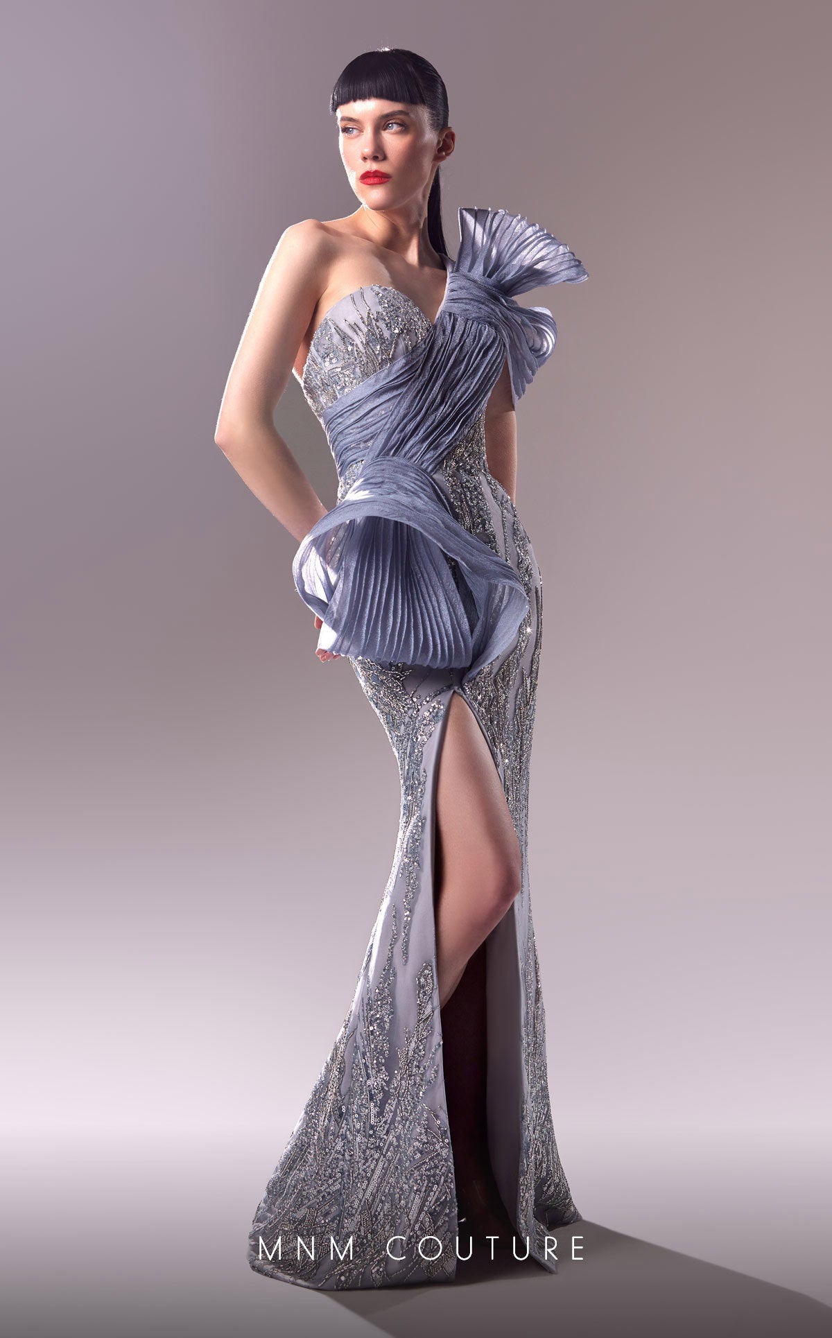 Formal Dresses Long Evening Gown Beaded Lace Fitted Formal Dress  Blue