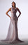 Formal Dresses Pleated Long Formal Overskirt Fitted Dress Silver