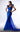Formal Dresses Mermaid Long Formal Metallic Ruffled Evening Dress Blue