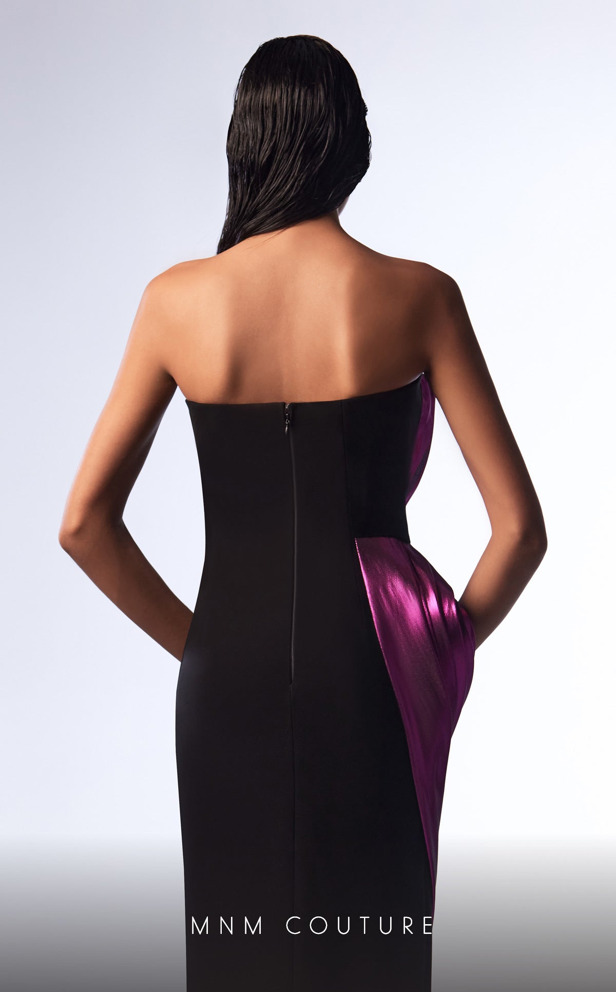 Prom Dresses Long Formal Pleated Metallic Mermaid Prom Dress Purple