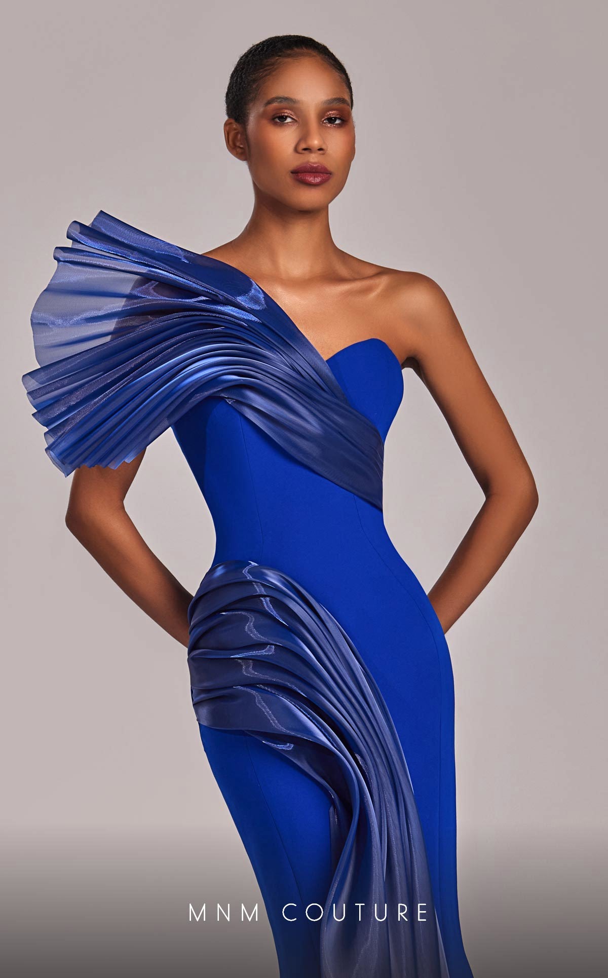 Formal Dresses Mermaid Fit Long Formal Metallic Prom Dress Royal Blue