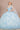Quinceniera Dresses Long Strapless Ball Gown Quinceanera Mesh Dress Baby Blue