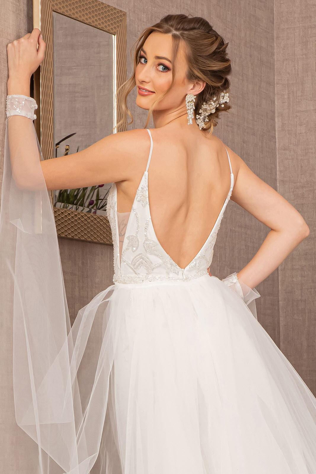Wedding Dresses Long Spaghetti Strap Wedding Dress Ivory
