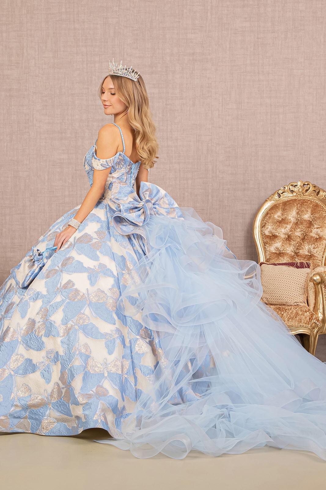 Quinceniera Dresses Long Quinceanera Dress Ball Gown Blue