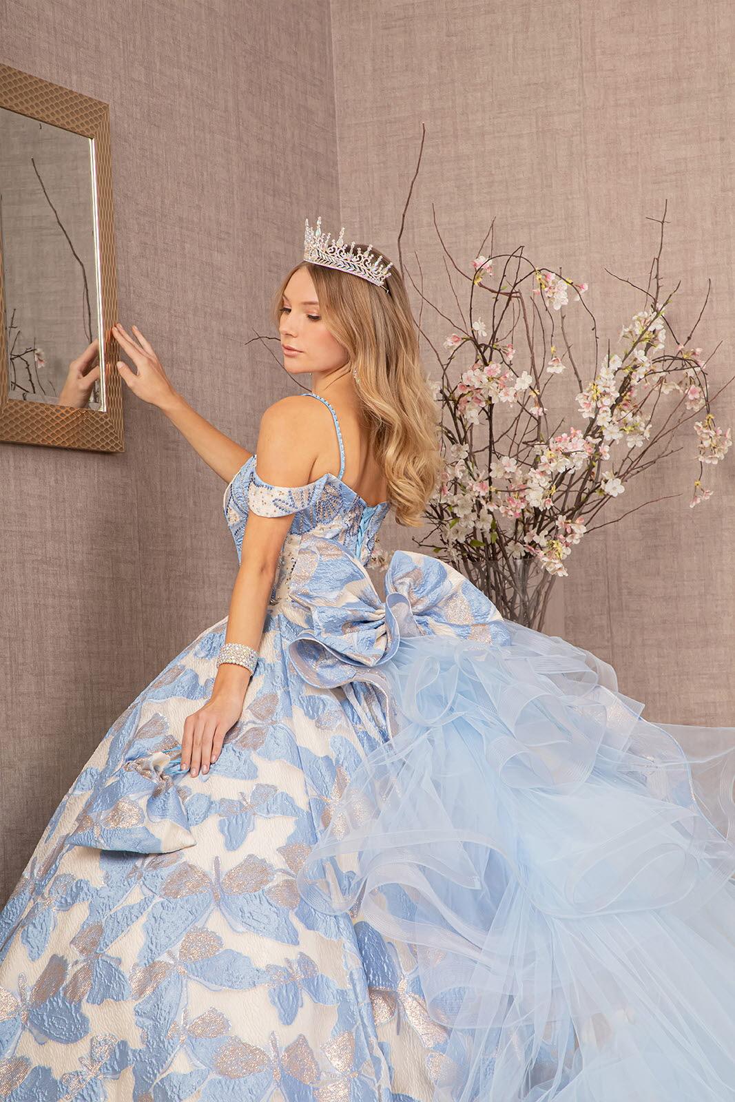 Quinceniera Dresses Long Quinceanera Dress Ball Gown Blue