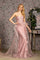 Prom Dresses Prom Waist Drape Mermaid Long Dress Mauve