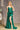 Prom Dresses Glitter Side Waist Drape Mermaid Prom Long Dress Green