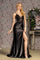 Prom Dresses Prom Sheer Bodice V back Mermaid Long Dress Black