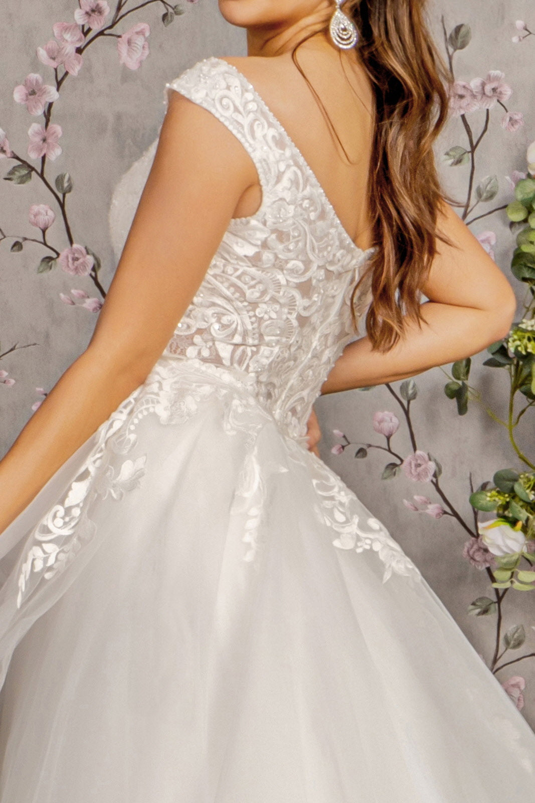 Wedding Dresses  Detachable Waist Layered Drape Mermaid Wedding Gown Ivory