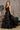 Prom Dresses Sequin Beaded Ruffled Skirt A line Long Prom Dress Black