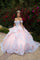 Quinceniera Dresses  Quinceanera Dress Long Glitter Ball Gown Blush Blue
