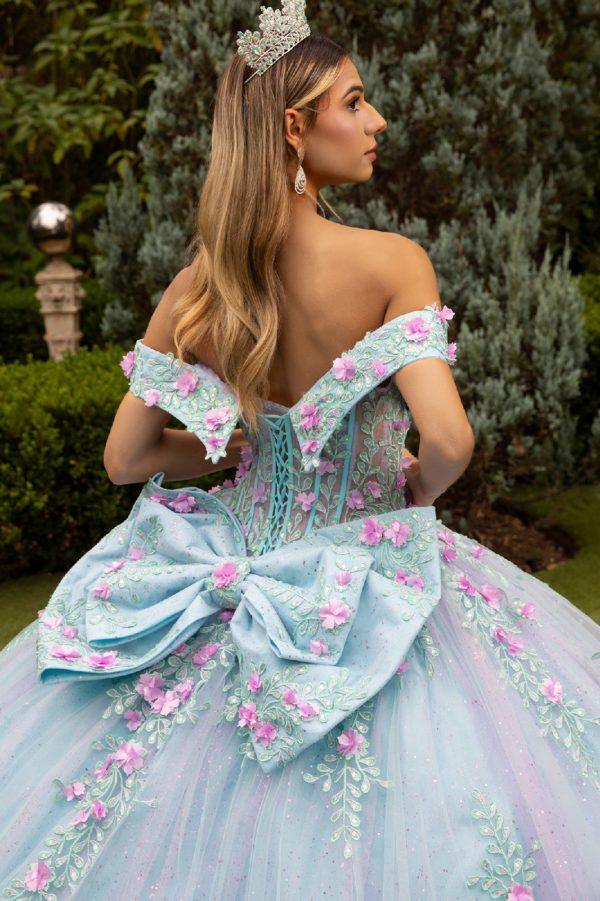 Quinceniera Dresses  Glitter Quinceanera Dress Applique Long Ball Gown Tiffany