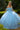Quinceniera Dresses Long Ball Gown 3D Floral Applique Quinceanera Dress Blue
