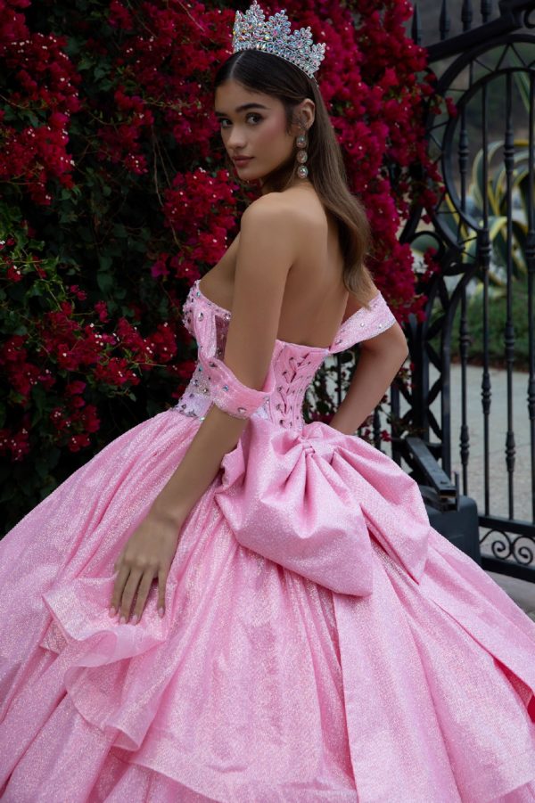 Quinceniera Dresses Long Ball Gown Overskirt Quinceanera Dress Pink