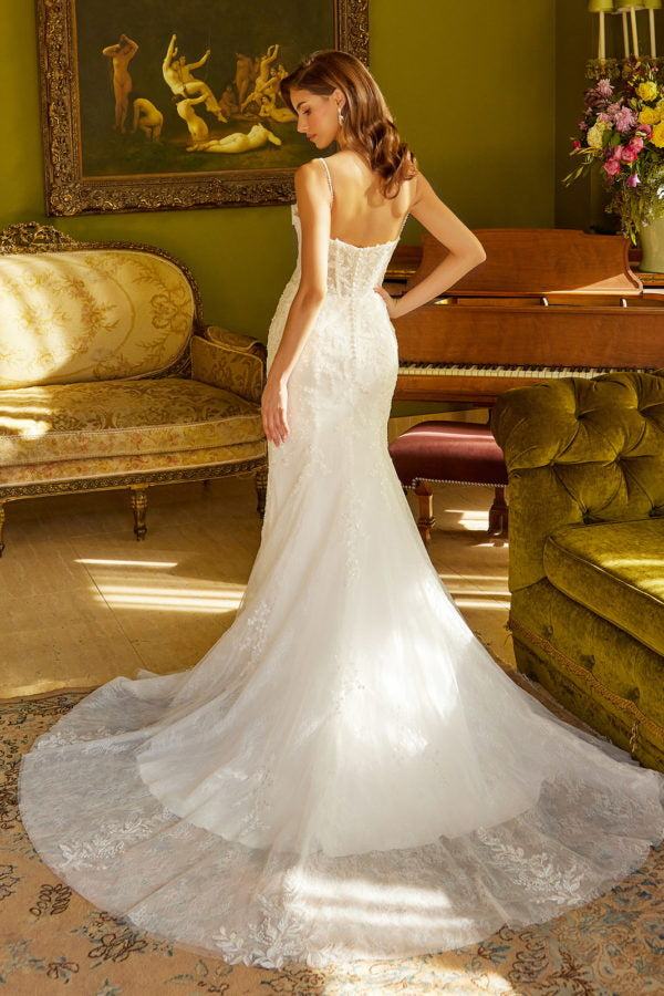 Wedding Dresses Long Bridal Gown Sequin Corset Wedding Dress Off White